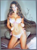 KELLY BROOK - ENGLISH MODEL - AUTOGRAPHED NUDE 16X12" PHOTOGRAPH