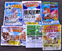 CIRCUS POSTERS - 1980S - COLLECTION OF ASSORTED ORIGINAL POSTERS