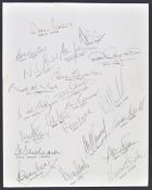 1970S FOOTBALL - ENGLAND TEAM - SIGNED BOAC FLIGHT REPORT