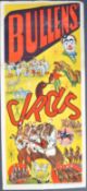 BULLENS' CIRCUS - 1940S - RARE AUSTRALIAN CIRCUS ADVERTISING POSTER