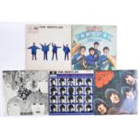 THE BEATLES A GROUP OF FIVE VINYL RECORD ALBUMS