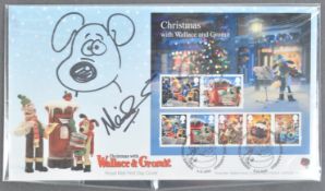 AARDMAN ANIMATIONS - WALLACE & GROMIT - NICK PARK SKETCH ON FDC