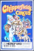 CHIPPERFIELDS CIRCUS - 1960S - ORIGINAL VINTAGE ADVERTISING POSTER
