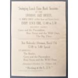 THE BEATLES - SWINGING LUNCH TIME ROCK SESSIONS ORIGINAL LEAFLET