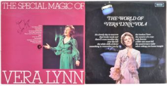 DAME VERA LYNN - TWO SIGNED AUTOGRAPHED VINYL RECORD ALBUMS