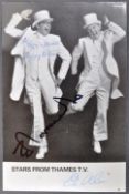 MORECAMBE & WISE - AUTOGRAPHED THAMES TV PROMO CARD