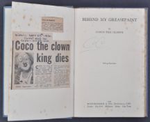 COCO THE CLOWN - BEHIND MY GREASEPAINT - SIGNED FIRST EDITION BOOK