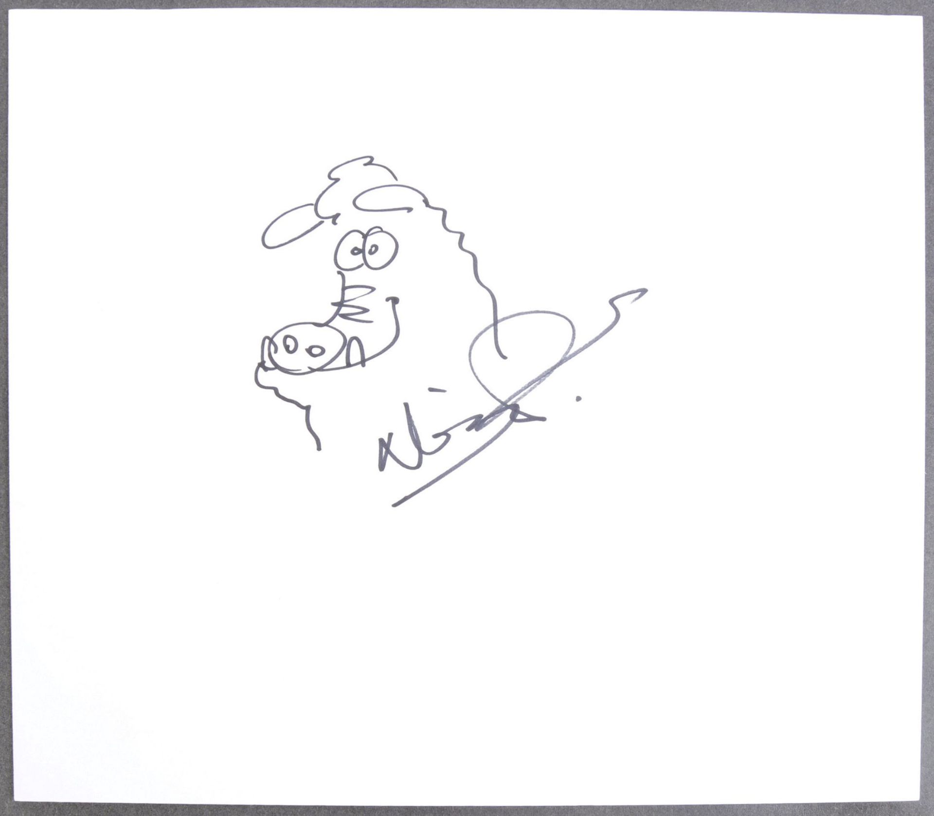 AARDMAN ANIMATIONS - NICK PARK - EARLY MAN AUTOGRAPHED SKETCH