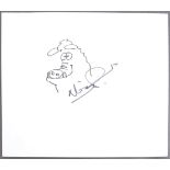 AARDMAN ANIMATIONS - NICK PARK - EARLY MAN AUTOGRAPHED SKETCH