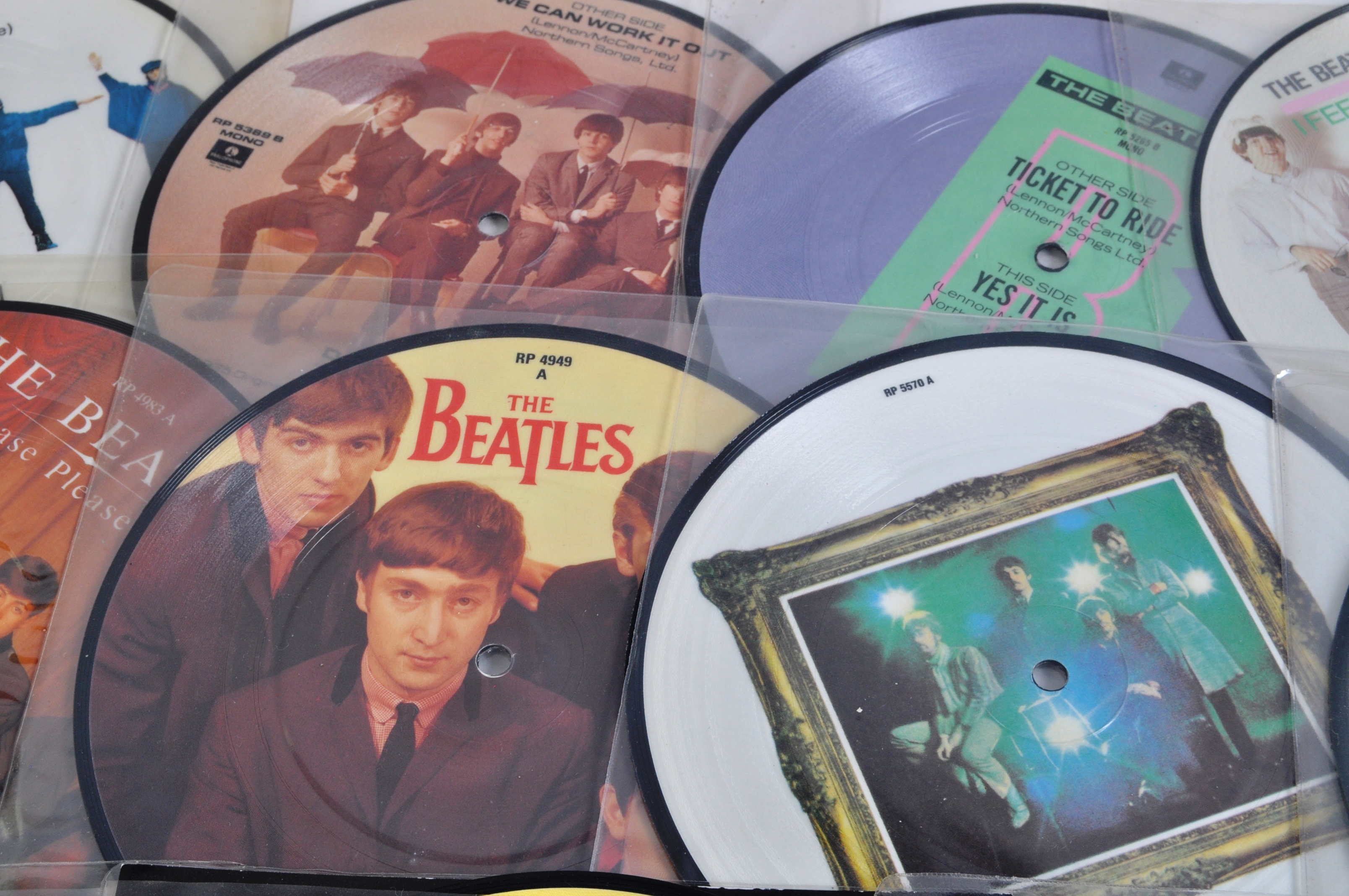 THE BEATLES ANNIVERSARY PICTURE DISC - COLLECTION OF 22 SINGLES - Image 3 of 8