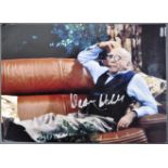 WARREN MITCHELL - ALF GARNETT - AUTOGRAPHED 8X12" COLOUR PHOTO