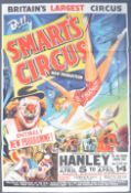 BILLY SMART'S CIRCUS - 1950S - ORIGINAL ADVERTISING POSTER