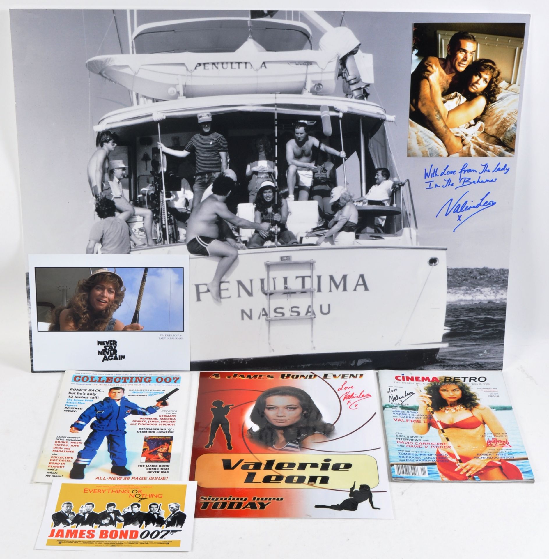 COLLECTION OF VALERIE LEON - JAMES BOND MEMORABILIA