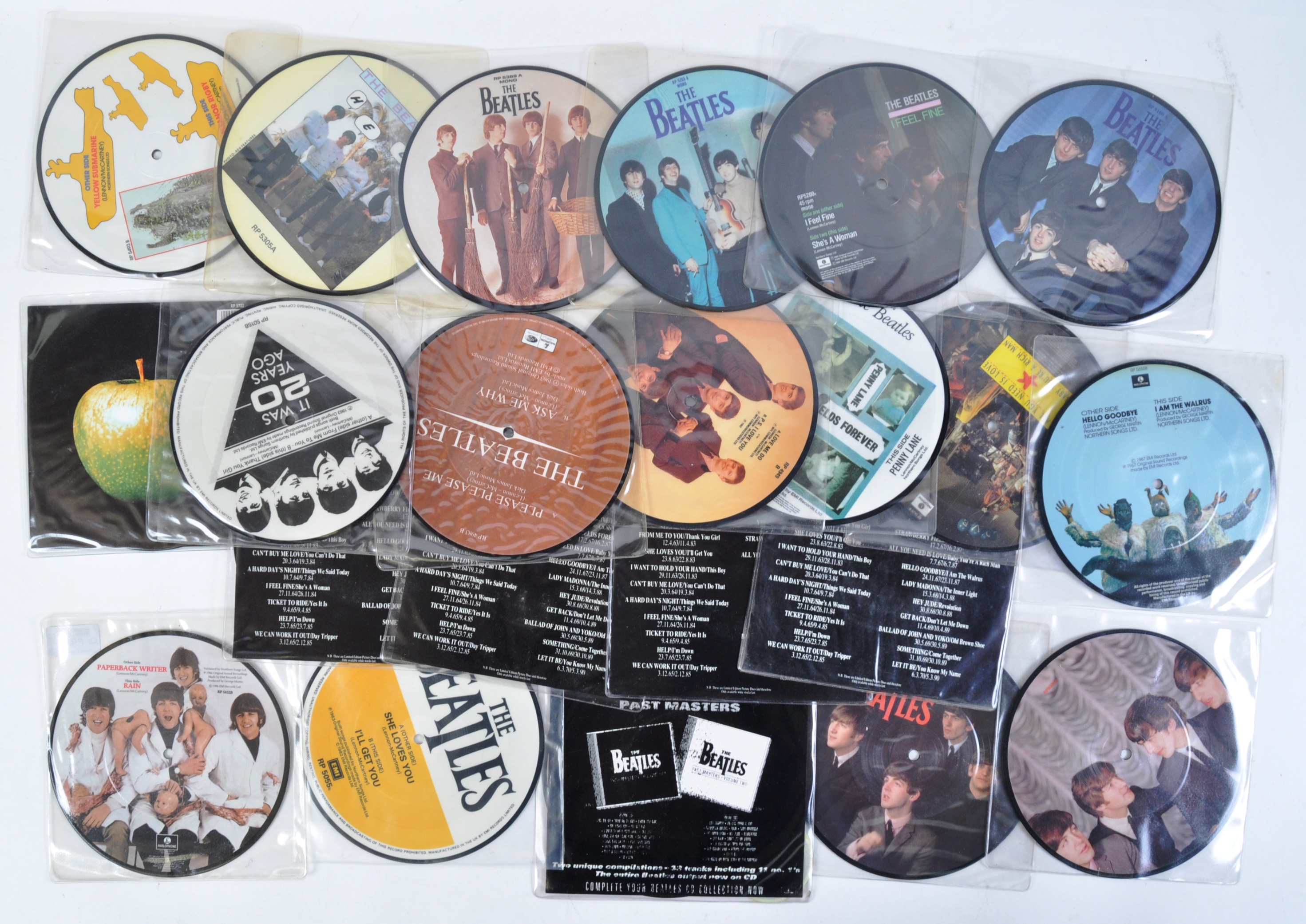 THE BEATLES ANNIVERSARY PICTURE DISC - COLLECTION OF 22 SINGLES - Image 8 of 8