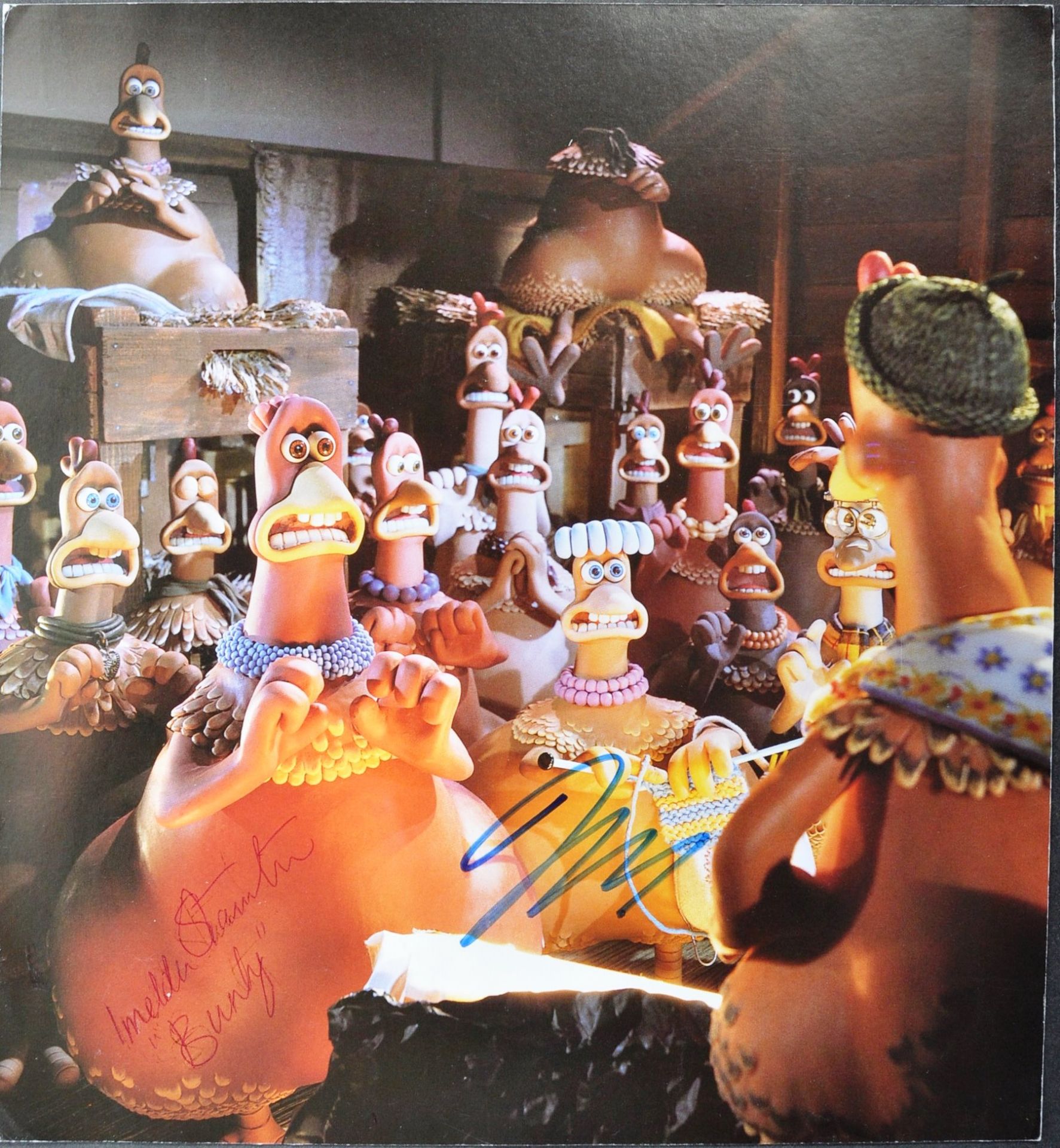 AARDMAN ANIMATIONS - CHICKEN RUN (2000) - DUAL SIGNED PHOTOGRAPH