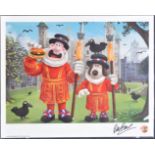 AARDMAN ANIMATIONS - BOB BAKER (WRITER) AUTOGRAPHED OFFICIAL PRINT