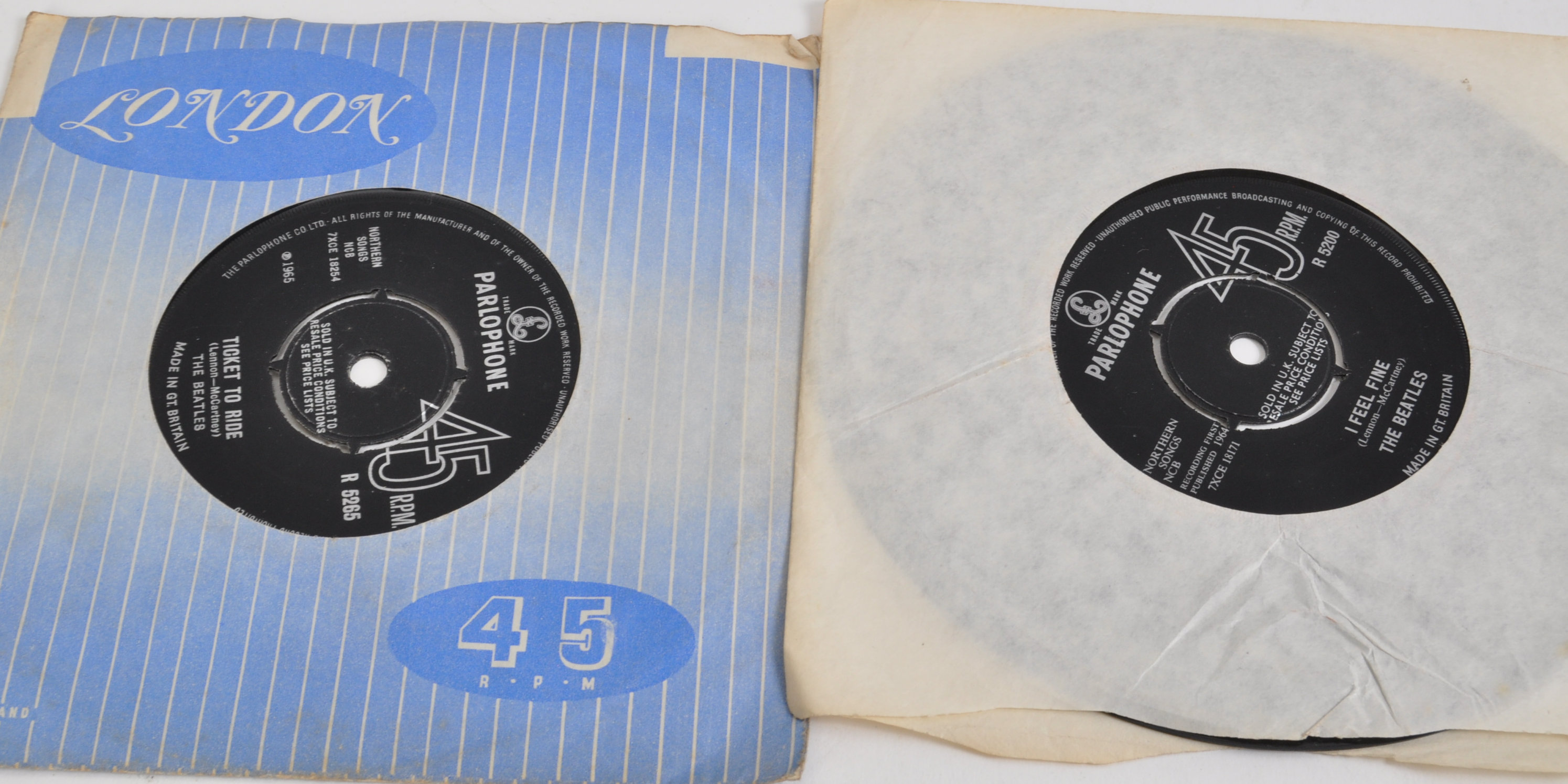 GROUP OF 10+ BEATLES AND RELATED 45 7" SINGLES - Image 5 of 6