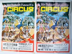 SIR ROBERT FOSSETT'S CIRCUS - 1970S - TWO ORIGINAL ADVERTISING POSTERS