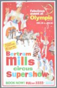 BERTRAM MILLS CIRCUS - ORIGINAL 1960S ADVERTISING POSTER