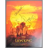 THE LION KING (2019) - 11X14" CAST AUTOGRAPHED POSTER PHOTOGRAPH