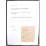 ELVIS PRESLEY (1935-1977) - AUTOGRAPHED ALBUM PAGE WITH PROVENANCE