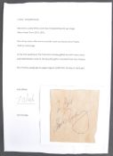 ELVIS PRESLEY (1935-1977) - AUTOGRAPHED ALBUM PAGE WITH PROVENANCE