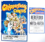 CHIPPERFIELDS CIRCUS - 1960s / 70S - ORIGINAL VINTAGE ADVERTISING POSTERS