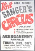 LORD GEORGE SANGER'S CIRCUS - VINTAGE 1960S ADVERTISING POSTER