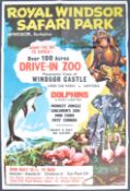 ROYAL WINDSOR SAFARI PARK - 1969 ORIGINAL PROMOTIONAL POSTER