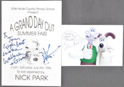 AARDMAN ANIMATIONS - WALLACE & GROMIT - AUTOGRAPHED ITEMS