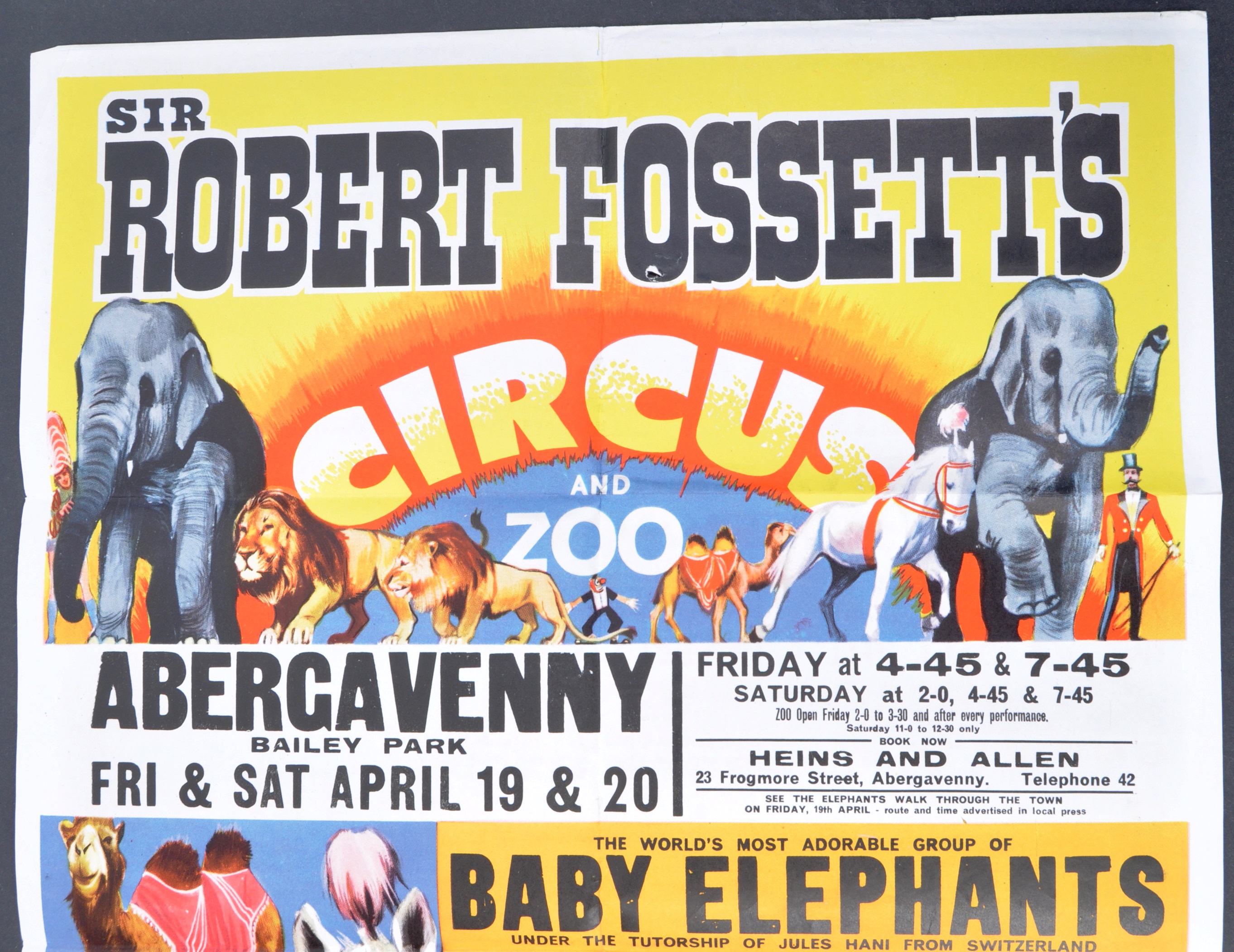 SIR ROBERT FOSSETT'S CIRCUS AND ZOO - 1960S CIRCUS POSTER - Image 3 of 4