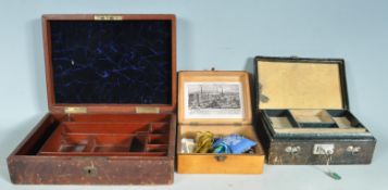 TWO VINTAGE RETRO 20TH CENTURY JEWELLERY BOXES