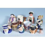 COLLECTION OF VINTAGE 20TH CENTURY CERAMIC CHARACTER JUGS