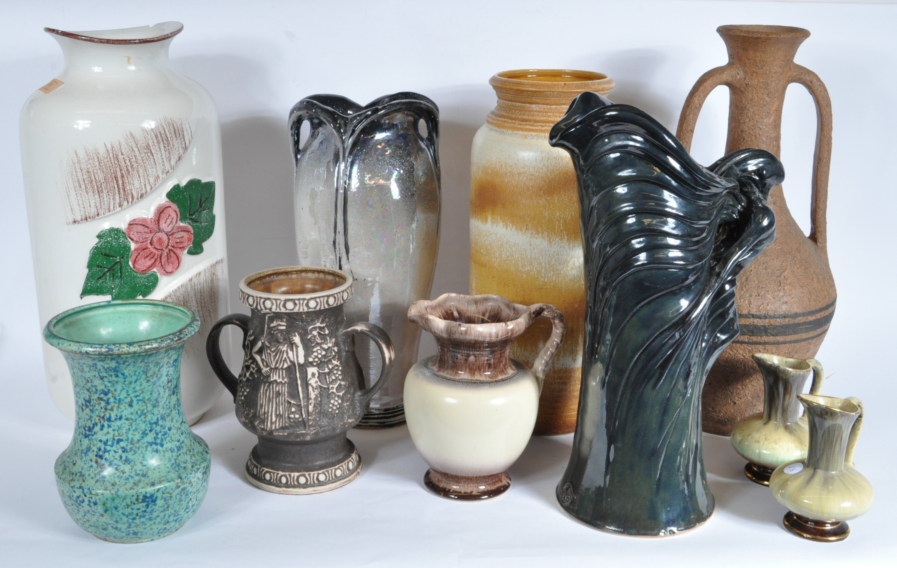 COLLECTION OF STUDIO ART POTTERY VASES