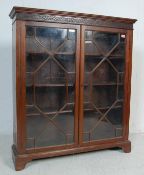 19TH CENTURY VICTORIAN MAHOGANY ASTRAL GLAZED BOOKCASE CABINET / DISPLAY CABINET