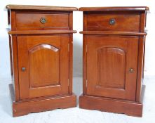 PAIR VICTORIAN STYLE MAHOGANY BEDSIDE CABINETS
