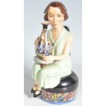 VINTAGE LATE 20TH CENTURY CERAMIC KEVIN FRANCIS FIGURINE OF CHARLOTTE RHEAD