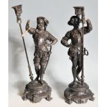 PAIR OF EARLY 20TH CENTURY SPELTER FIGURINES