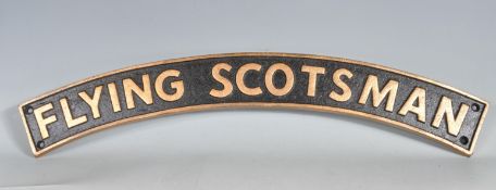 VINTAGE STYLE CAST IRON FLYING SCOTSMAN SIGN