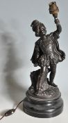 EARLY 20TH CENTURY SPELTER LAMP