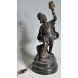 EARLY 20TH CENTURY SPELTER LAMP