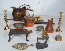 COLLECTION OF EARLY 20TH CENTURY BRASS AND COPPERWARE