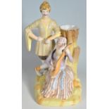 20TH CENTURY RUSSIAN KUZNETSOV DULEVO FIGURAL SPILL VASE.