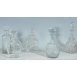 FIVE 18TH AND 19TH CENTURY GEORGIAN DECANTERS