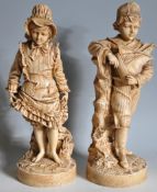 TWO VINTAGE 20TH CENTURY RESIN FIGURES