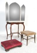 GROUP OF 20TH CENTURY AND ANTIQUE FURNITURE