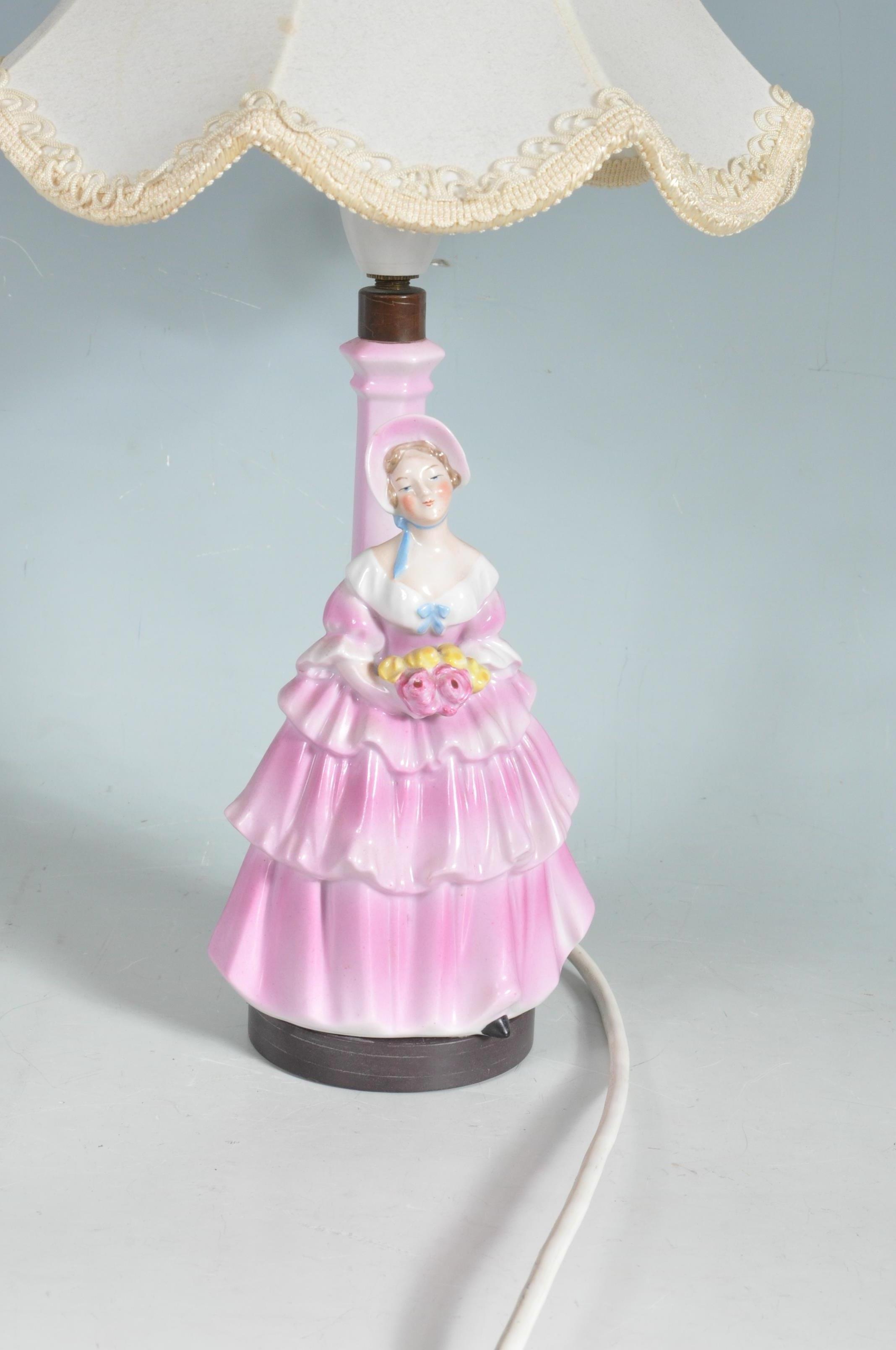 VINTAGE MID 20TH CENTURY CRINOLINE LADY LAMP - Image 2 of 6