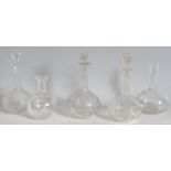 FIVE 18TH CENTURY/ 19TH CENTURY GEORGIAN DECANTERS