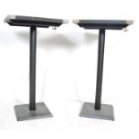 PAIR OF CONTEMPORARY EBONISED WOOD BAR TABLES