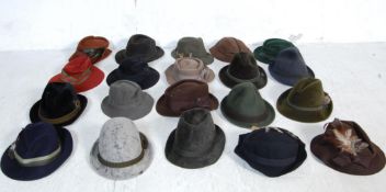 COLLECTION OF VINTAGE 20TH CENTURY GERMAN HATS